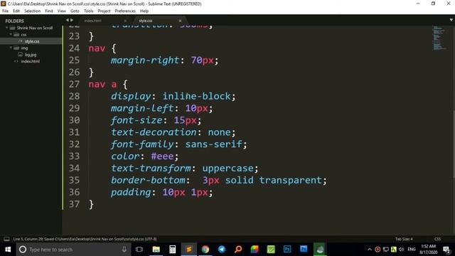 Animated Sticky Navbar - Resizing Header on Scroll - Sticky Header On Scroll смотреть онлайн