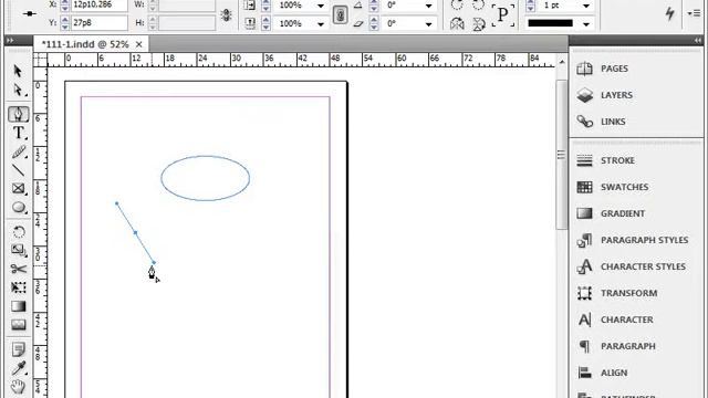 Инструмент Pen в Adobe InDesign CS4 (12/41) смотреть онлайн