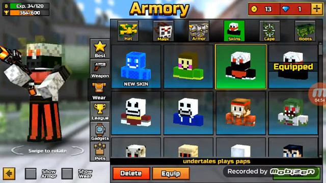 Undertales play pixle gun 3d смотреть онлайн