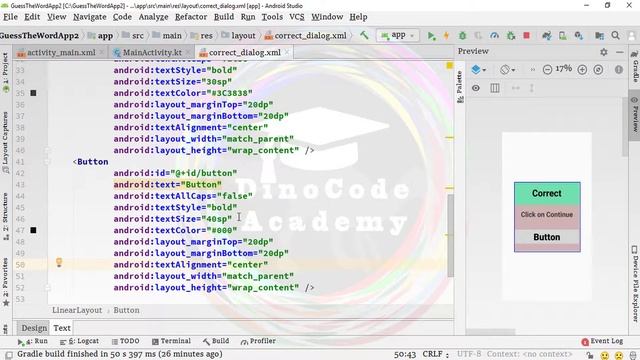 How to create a Guess the Word App in Android by using Kotlin Part 6 | Adding Custom Dialog смотреть онлайн