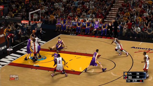 NBA 2K14 Gameplay - Los Angeles Lakers Vs Miami Heat Full Game