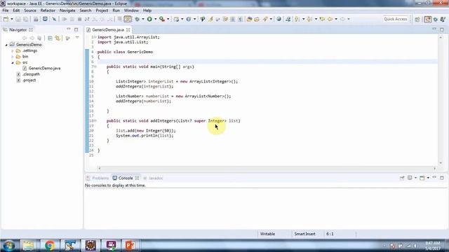 What is a Lower bounded wildcard in Java Generics? | Generics in Java | Java Tutorial смотреть онлайн