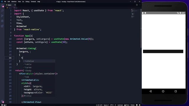 Primeiros passos com Animações no React Native смотреть онлайн