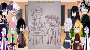 |Hashiras react to Giyu and Mitsuri friendship|Kny|Demon Slayer|ObaMitsu