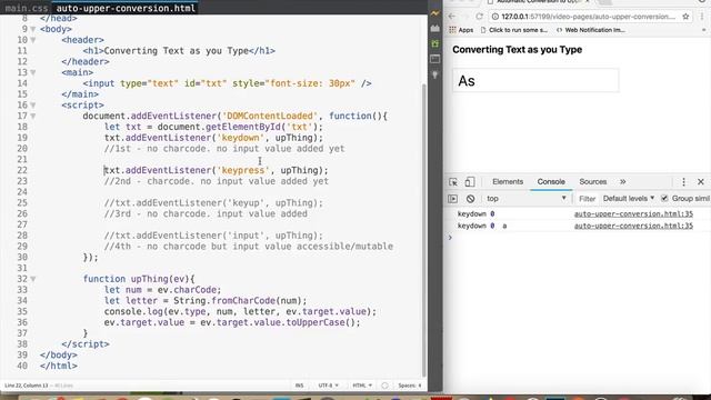 Modifying Text As You Type with JavaScript смотреть онлайн