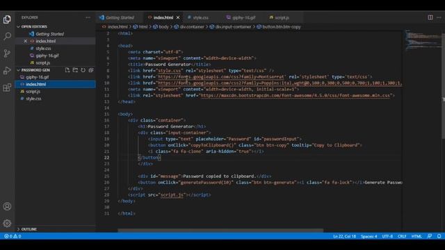 Random Password Generator App in HTML CSS & JavaScript | CodingIndia смотреть онлайн