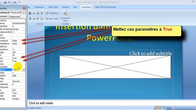 Comment insérer une animation Flash -.swf- dans PowerPointe 2007, 2010 ou 2013 смотреть онлайн