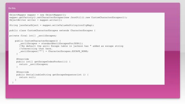 Jackson adds backslash in json смотреть онлайн