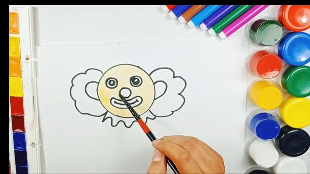 Drawing clown for kids | Рисование Клоуна для детей | Bolalar uchun masxaraboz rasmini chizish смотреть онлайн