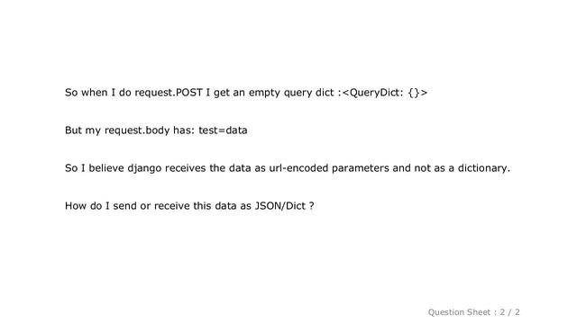 Django : Sending post data from angularjs to django as JSON and not as raw content смотреть онлайн