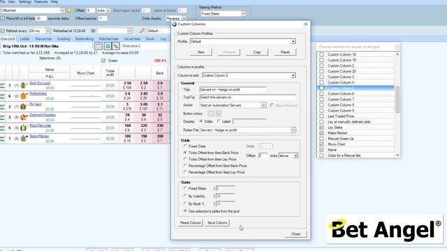 Bet Angel - Adding a Servant to a custom column смотреть онлайн
