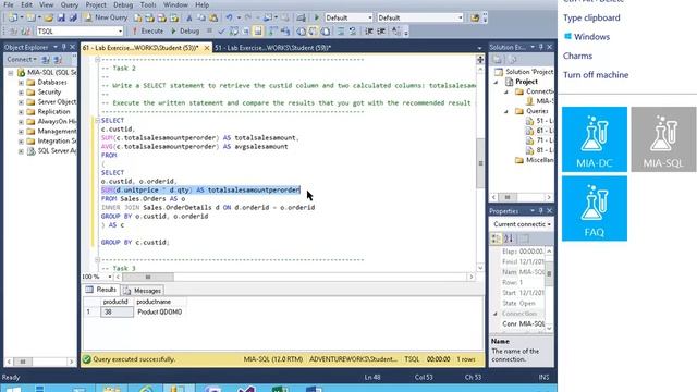 20461C_Mod11_Lab_E2-Writing a SELECT Statement Against a Derived Table смотреть онлайн