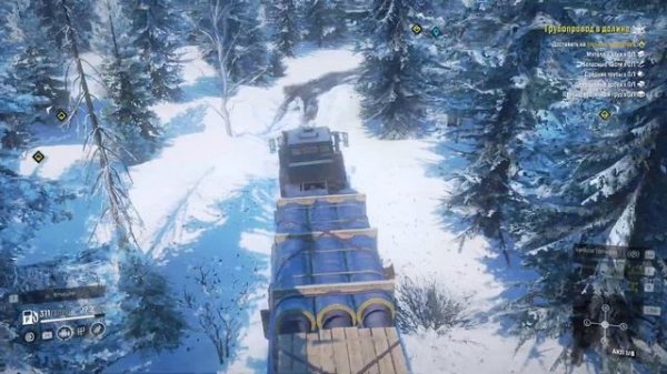 SnowRunner - Прохождение миссии ( Трубопровод в долине ) Alaska, USA - Challenging game mode
