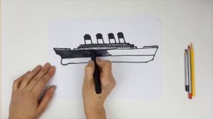 How To Draw TITANIC Ship Step by Step / Easy Titanic Drawing for Beginners