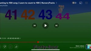 Nursery tracks counting to 100 song EP50 number fortyfour
