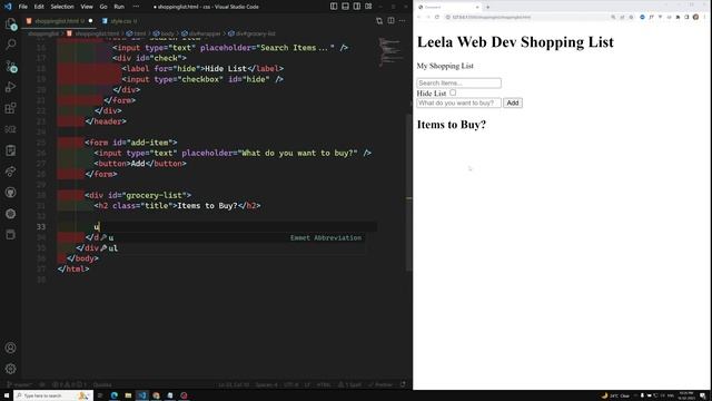 57. Create Shopping List Demo App. Build the HTML template for the Shopping App - DOM смотреть онлайн