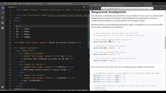 Bootstrap 4 - czym jest i jak działa siatka смотреть онлайн
