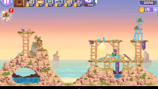 ANGRY BIRDS STELLA BEACH DAY{EPISODE 2} WALL OF PIGS 3 THREE STAR WALKTHROUGH смотреть онлайн