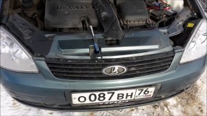 Приора: Снимаем переднюю блок фару.