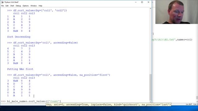 Python Basics Pandas DataFrame Sort Values Method смотреть онлайн