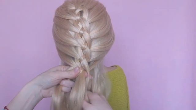 Коса из 4-х прядей смотреть онлайн