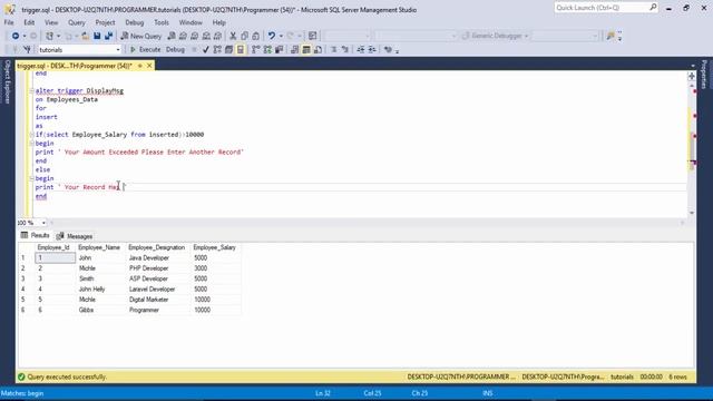 How to Create | Alter Trigger in SQL Server смотреть онлайн