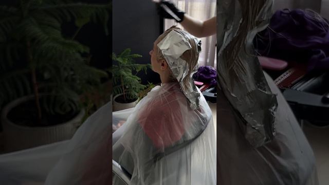 Окрашивание блонд, закрашивание седины