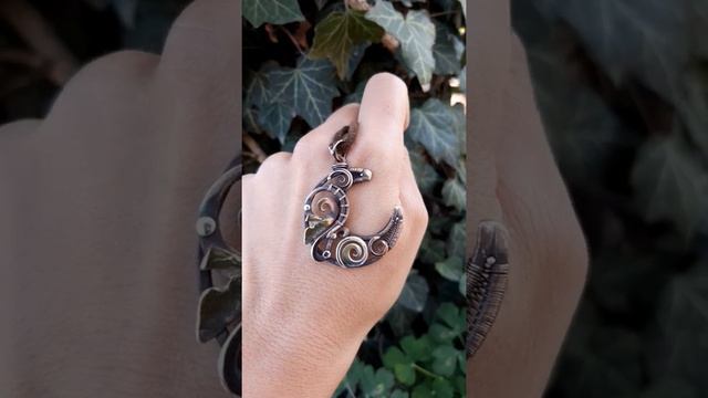 Wire wrap crescent moon pendant смотреть онлайн