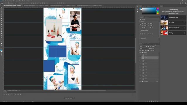 Instagram Puzzle Feed Grid using Photoshop смотреть онлайн