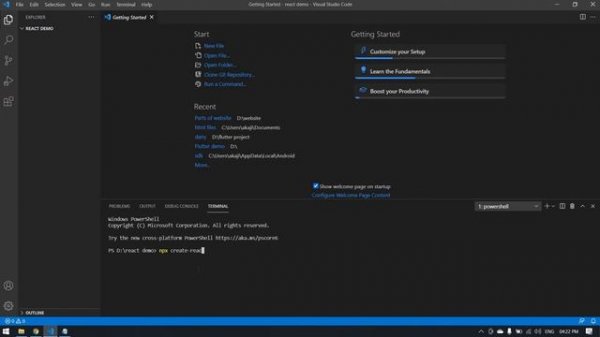 How to Download and install React js in Windows || create react app and Run in VS Code