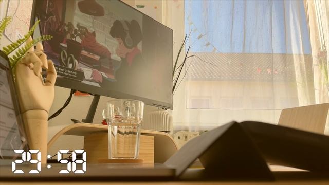 1 Hour STUDY WITH ME on a sunny day ? | Lofi Music with Background Noises смотреть онлайн