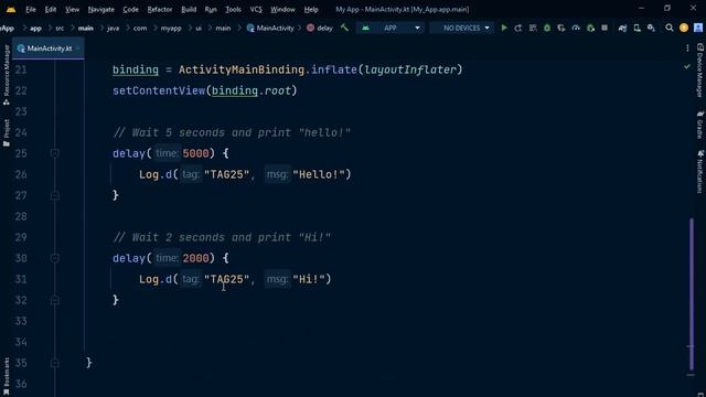Delay function in android | Kotlin смотреть онлайн