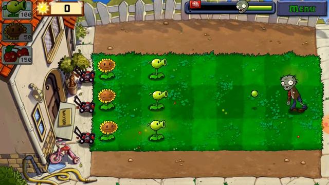 Бей зомбю! Бей! | Plants vs. Zombies #1 смотреть онлайн
