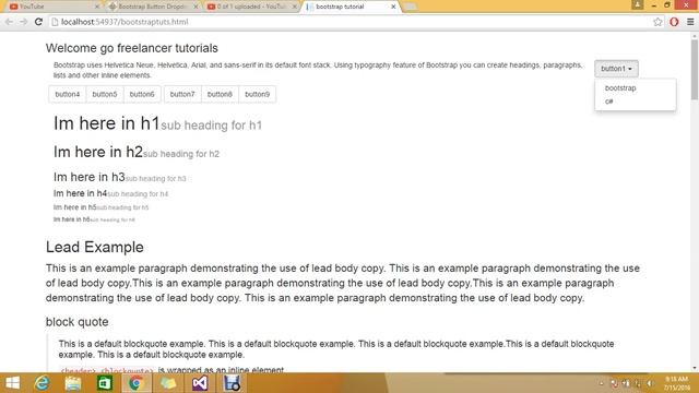 Bootstrap Button Dropdowns смотреть онлайн