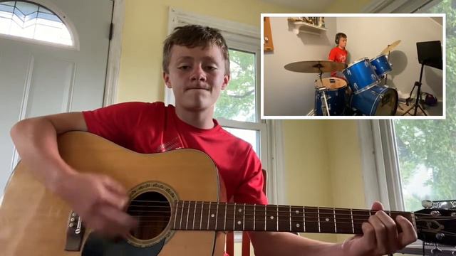 Boulevard of broken dreams! With guitar and drums! смотреть онлайн