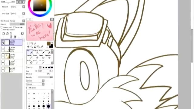 Drawing Miles "Tails" Prower [Paint Tool SAI] смотреть онлайн
