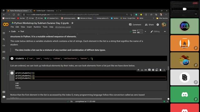 Python Workshop Session 2 смотреть онлайн