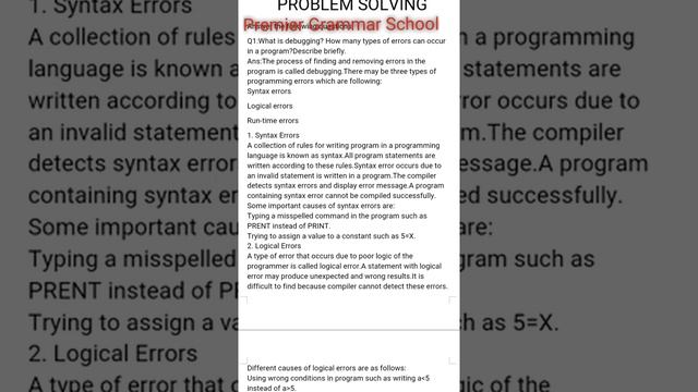 Types of Errors| Syntax Error| Run Time Error | Logical Error смотреть онлайн