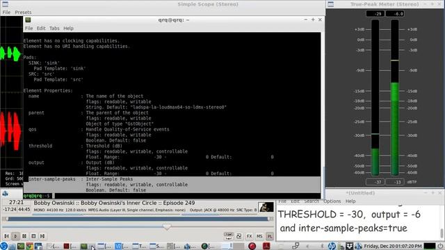 Adding LADSPA EFFECTS to a Gstreamer PIPELINE - Stereo Audio Loudmax LADSPA AGC LIMITER example смотреть онлайн