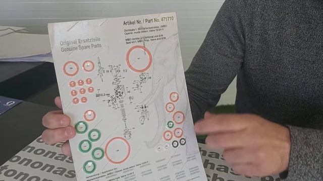 Для ремонта стрелы автобетононасоса Артем разбирает комплект уплотнений для распределителя 471710 смотреть онлайн