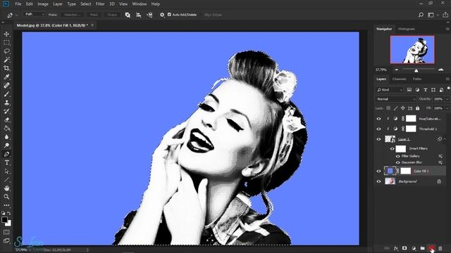 Photoshop Tutorial : Pop Art Effect смотреть онлайн