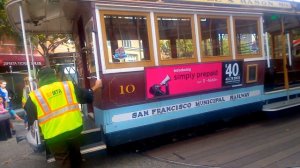 США. Символ Сан-Франциско -  Канатный трамвай. Технология 19 века