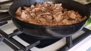 Вкусный  и быстрый ужин.Поджарка из свинины.