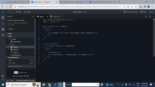Higher Order Component (HOC) in React смотреть онлайн