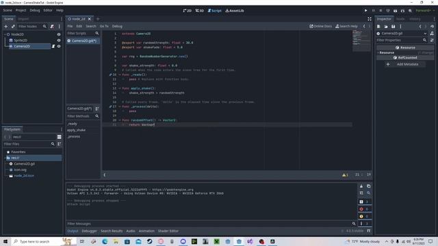 Godot 4 Camera Shake Tutorial смотреть онлайн