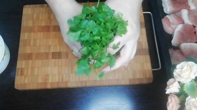 Вариант ужина. Мясо с сыром кремчиз.