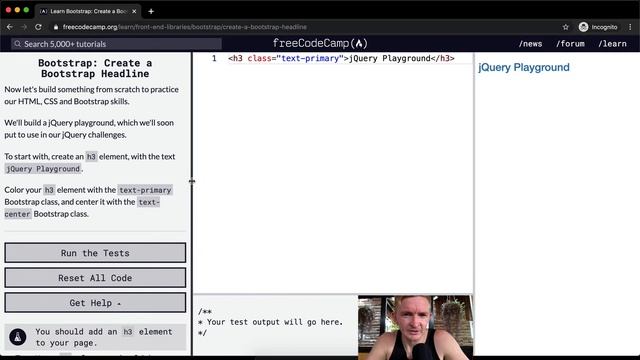 Create a Bootstrap Headline - Bootstrap - Free Code Camp смотреть онлайн