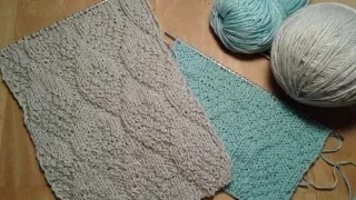 Ромбовый узор спицами. Подробный МК. Вяжем спицами смотреть онлайн