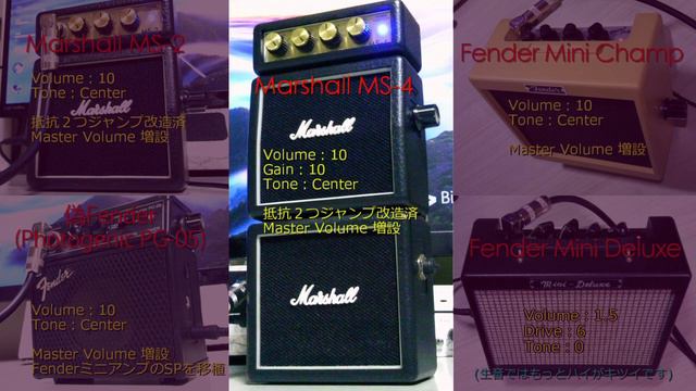 【ミニアンプ歪み具合聴き比べ】Mini Guitar Amp sound comparison [Only Drive sound] смотреть онлайн