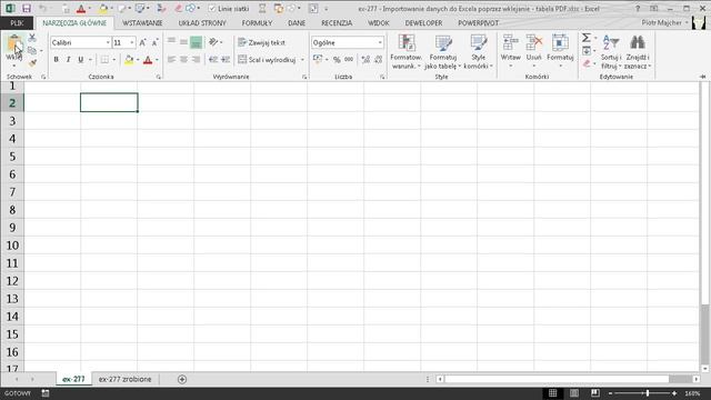 excel-277 - Importowanie danych do Excela poprzez wklejanie - tabela PDF смотреть онлайн